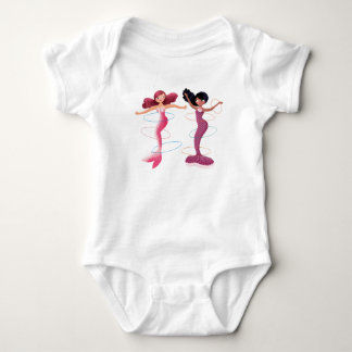 Cute illustration of mermaids' day on the Beach Baby Bodysuit