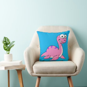 Cute Illustration Of The Loch Ness Monster. Cushion