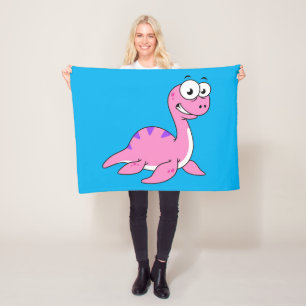 Cute Illustration Of The Loch Ness Monster. Fleece Blanket