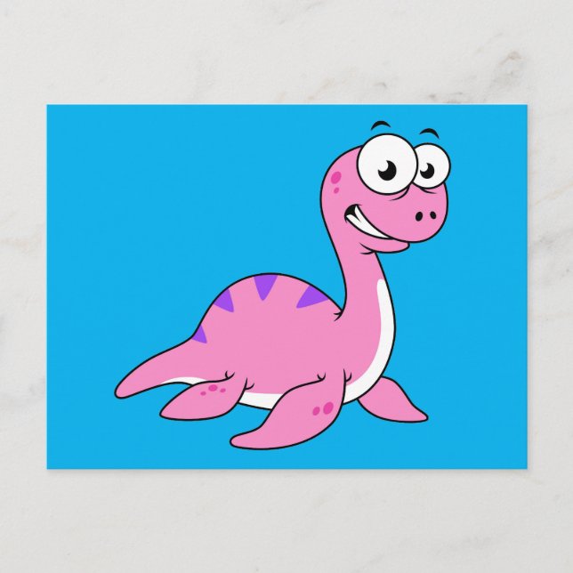 Cute Illustration Of The Loch Ness Monster. Postcard (Front)