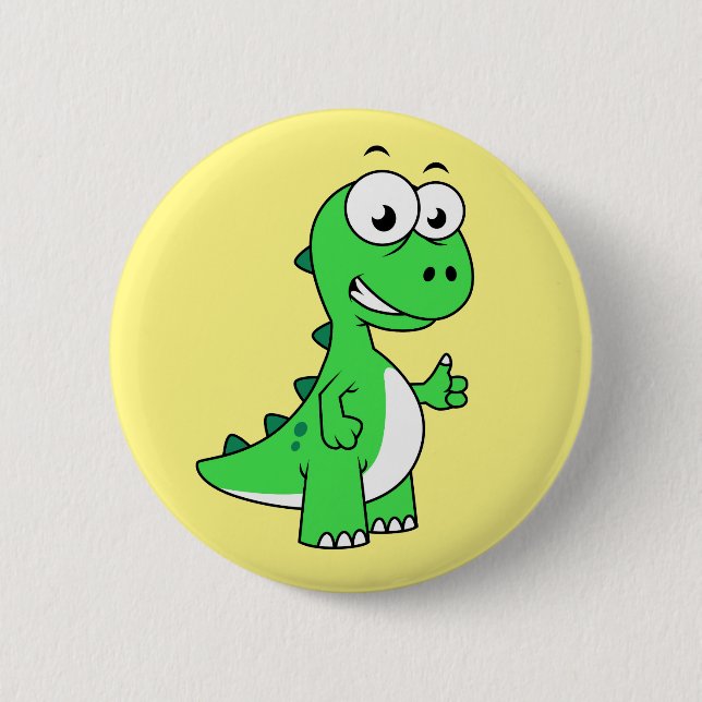 Cute Illustration Of Tyrannosaurus Rex. 2 6 Cm Round Badge (Front)