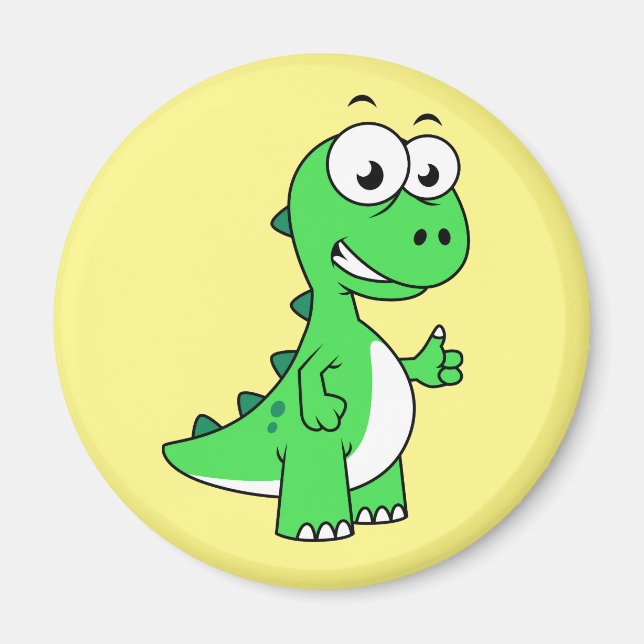 Cute Illustration Of Tyrannosaurus Rex. 2 Magnet (Front)