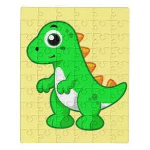 Cute Illustration Of Tyrannosaurus Rex. Jigsaw Puzzle