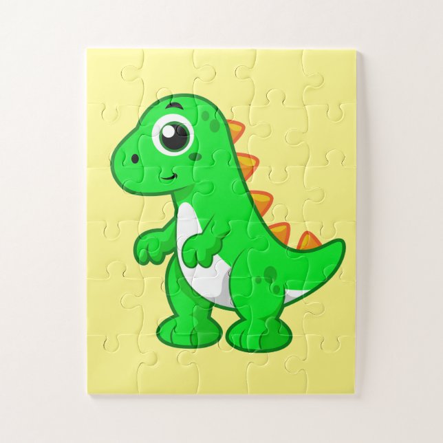 Cute Illustration Of Tyrannosaurus Rex. Jigsaw Puzzle (Vertical)
