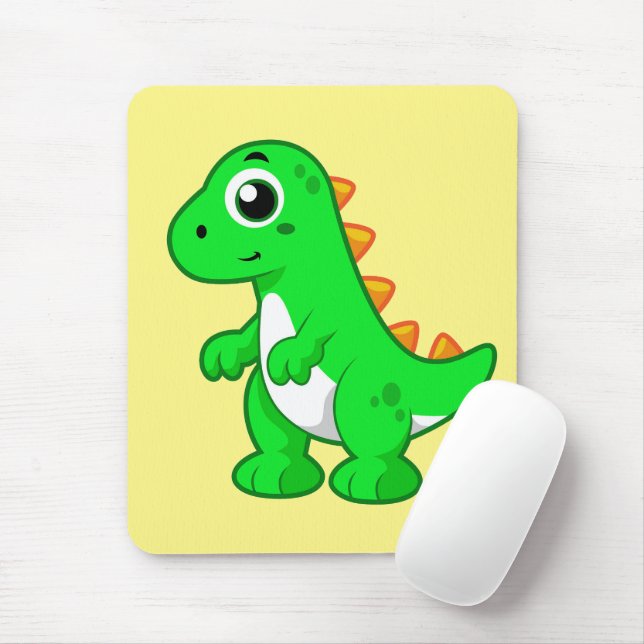 Cute Illustration Of Tyrannosaurus Rex. Mouse Mat (With Mouse)