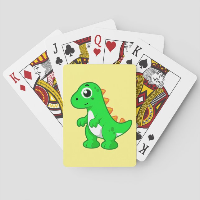 Cute Illustration Of Tyrannosaurus Rex. Playing Cards (Back)