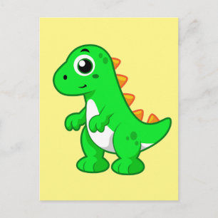 Cute Illustration Of Tyrannosaurus Rex. Postcard