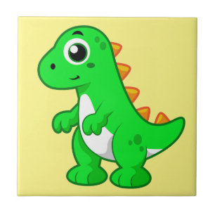 Cute Illustration Of Tyrannosaurus Rex. Tile
