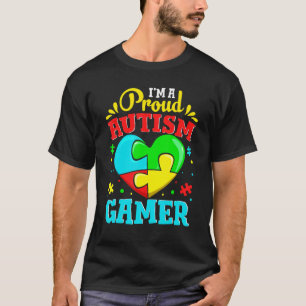 Cute I'm A Proud Autism Gamer Gaming  Kids Youth H T-Shirt