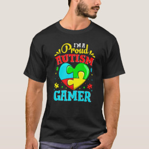 Cute I'm A Proud Autism Gamer Gaming Kids Youth He T-Shirt
