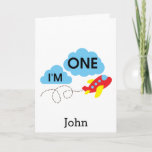 Cute I'M One Plane Boy 1st Birthday Card<br><div class="desc">Cute I'M One Plane Boy 1st Birthday Card</div>