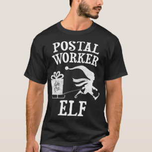 Cute I'm The Postal Worker Elf Christmas Gift T-Shirt