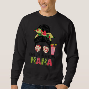 Cute In A Melon Mama Messy Bun Watermelon Summer Sweatshirt
