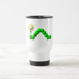Cute Inchworm with an idea Travel Mug