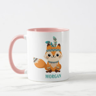 Cute Indian Fox, Personalize Name, Vs 2 Mug
