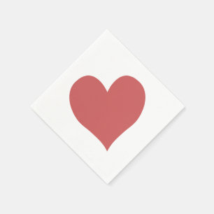 Cute Indian Red Heart Napkin