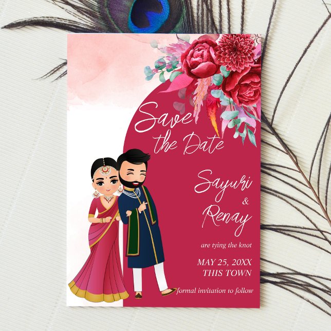 Cute Indian wedding invitation template (Creator Uploaded)