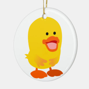 Cute Innocent Cartoon Duckling Ceramic Tree Decoration