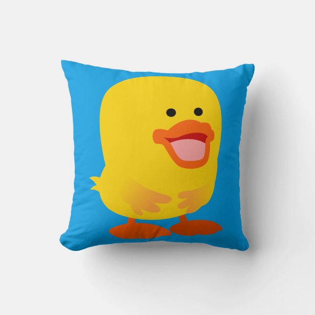 Cute Innocent Cartoon Duckling Cushion (Front)