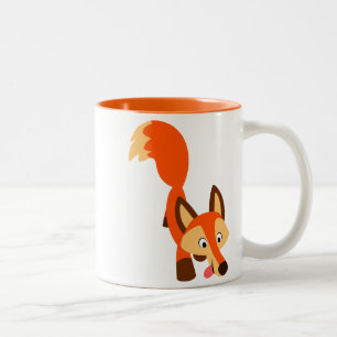 Cute Inquisitive Cartoon Fox Mug