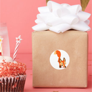 Cute Inquisitive Cartoon Fox Sticker