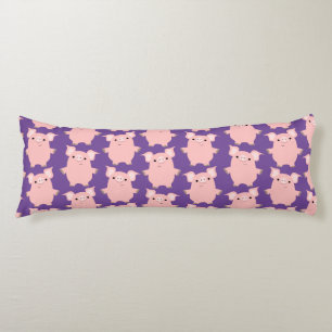 Cute Inquisitive Cartoon Pigs Body Pillow