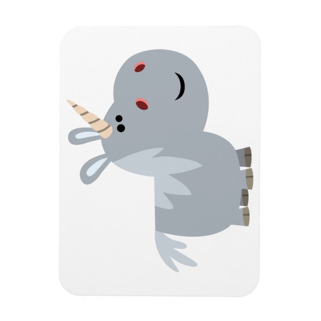 Cute Inscrutable Cartoon Unicorn Flexible Magnet (Vertical)