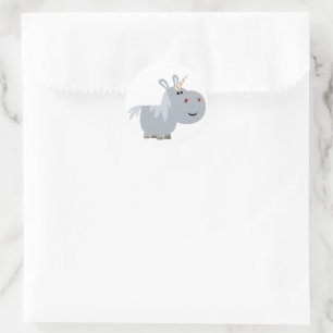 Cute Inscrutable Cartoon Unicorn Sticker