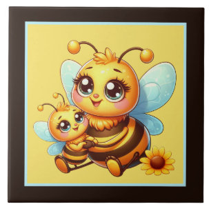 Cute insect bee lovers tile