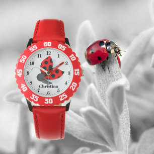 Cute insect lady bug watch