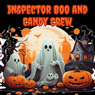 Cute Inspector Boo and Candy Crew Tote Bag