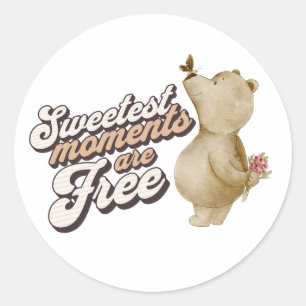 Cute inspiration for life classic round sticker