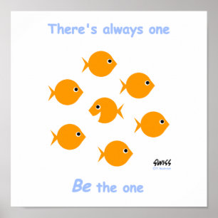 Cute Inspirational "Always One" Cartoon Poster