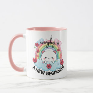 Cute inspirational day word art mug