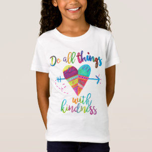 Cute inspirational girls t-shirt heart