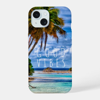 Cute Inspirational Hawaiian Beach Summer Landscape iPhone 15 Case