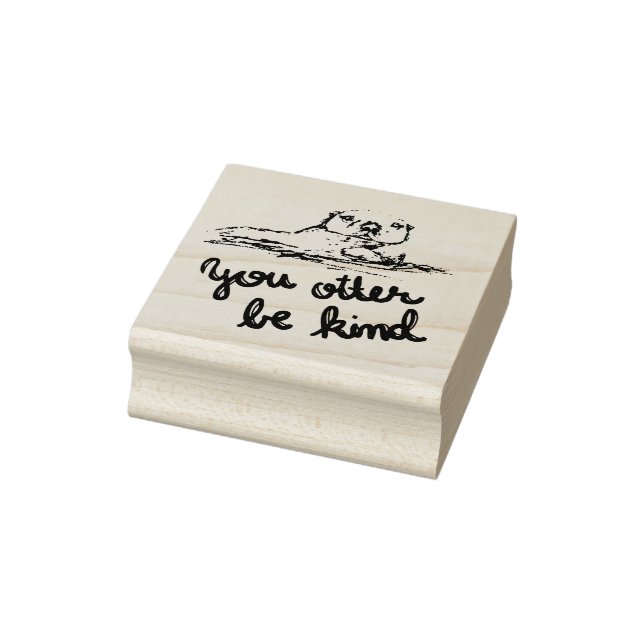 Cute inspirational otter stamp kindness (Stamp)