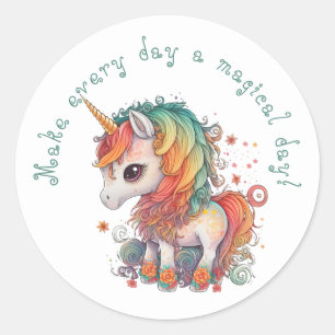 Cute Inspirational Rainbow Unicorn Stickers