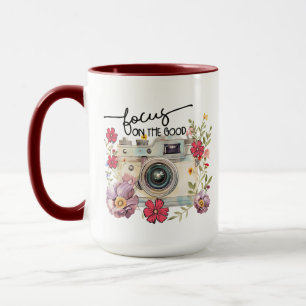 Cute inspirational word art good mug
