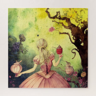 Cute Inspired By Alice In Wonderland Jigsaw Puzzle