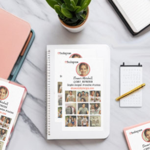 Cute insta grid profile layout  business card