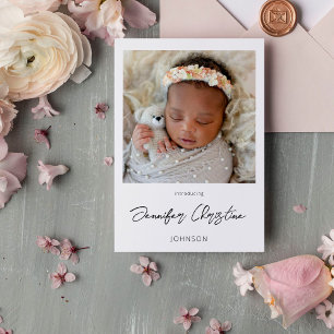 Cute Instant Two Photo Birth Announcement 4