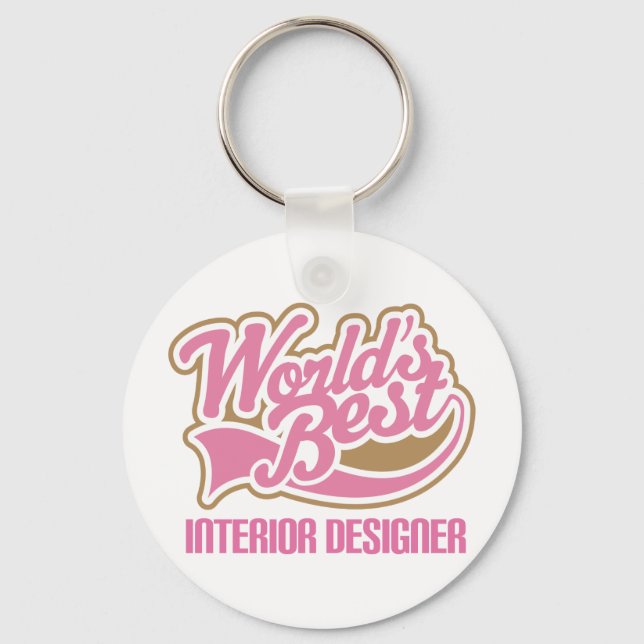 Cute Interior Designer Key Ring (Front)