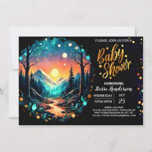Cute Into the Woods Enchanted Baby Shower Invitation