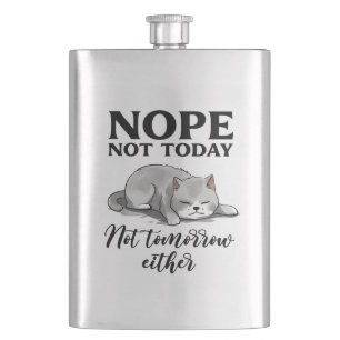 Cute Introvert Cat Hip Flask