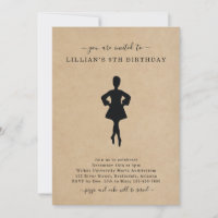 Cute Irish Dancing Birthday Invitation