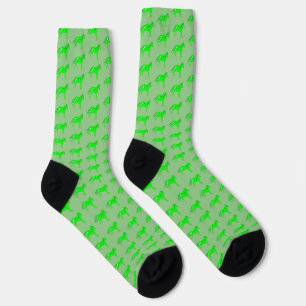 Cute Irish Green and Gold Unicorn Patterned Socks