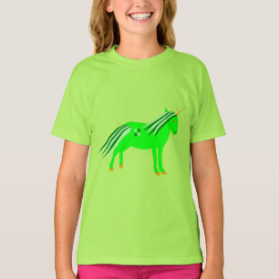 Cute Irish Green and Gold Unicorn T-Shirt