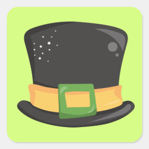 Cute Irish Hat Square Sticker