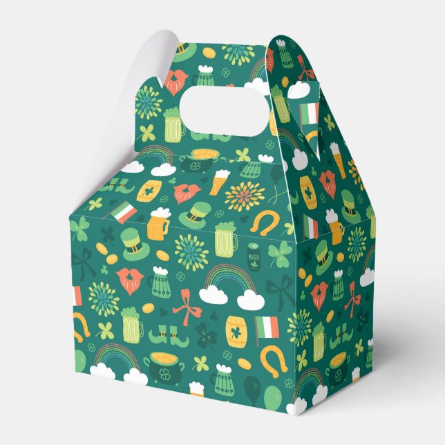 Cute Irish Icon Pattern Favour Box (Front Side)